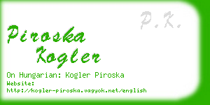 piroska kogler business card